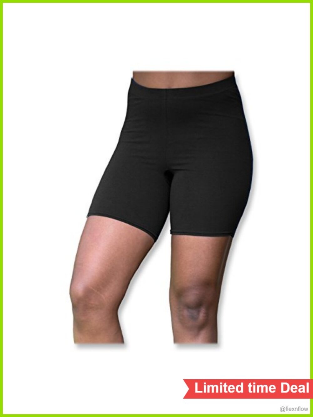 Organic Cotton Bike Shorts High Waist Yoga Athletic Pull On with Pockets
